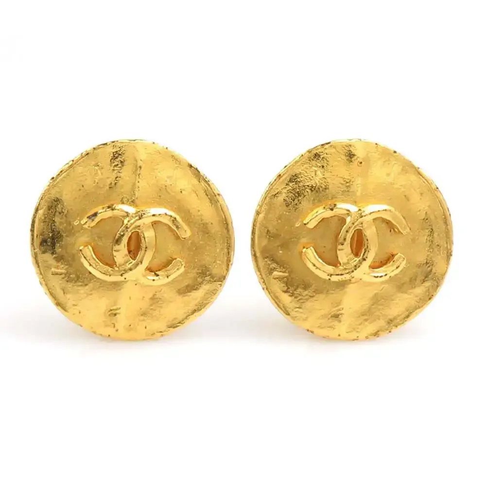 Chanel Cc Logo Clip-On Earrings Gold- #256688C51B